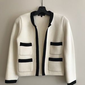 Make White Grosgrain-trimmed Cotton-blend Jacket